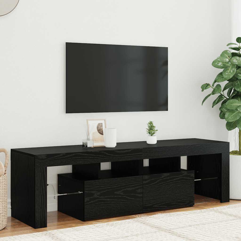 Tv-bänk med Led-lampor Konstruerat