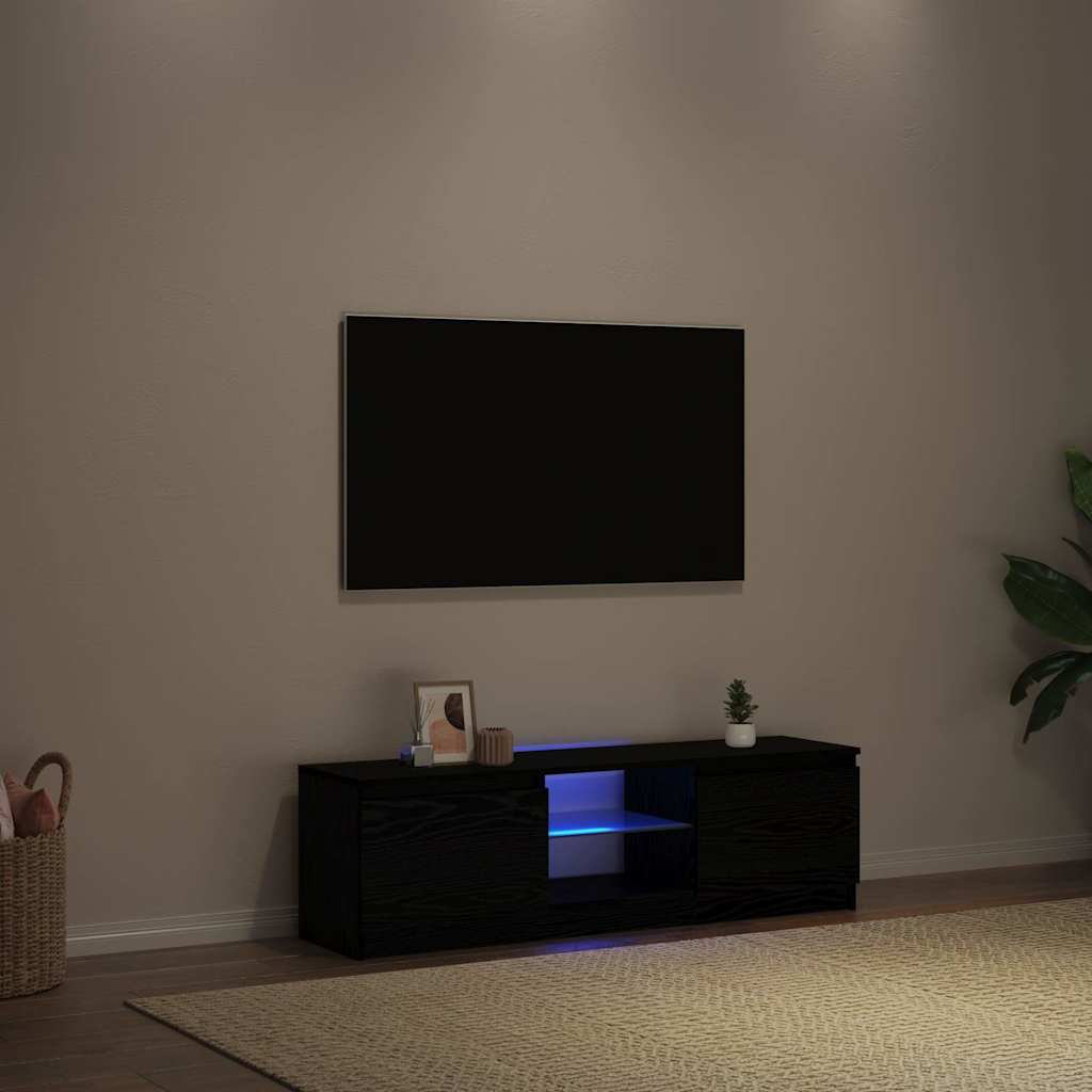 TV-bänk Med LED-lampor