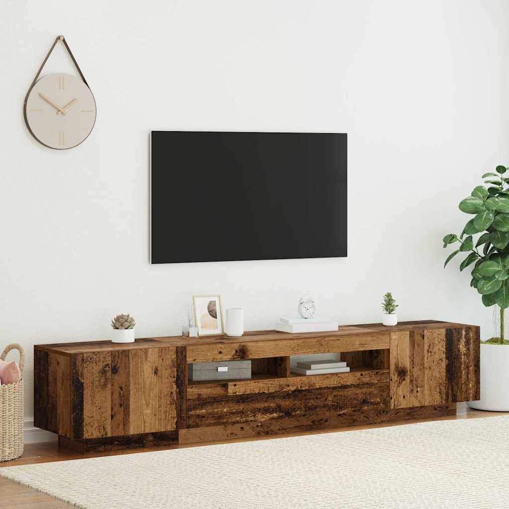 TV-bänk Med LED-lampor
