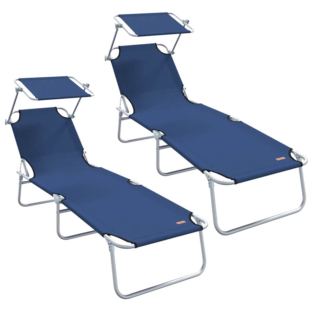 Solstol Blå Polyester