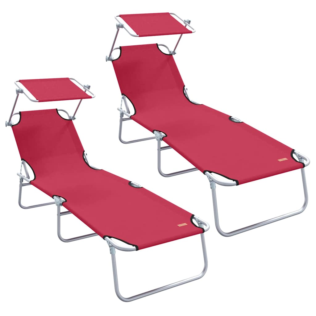 Solstol Röd Polyester