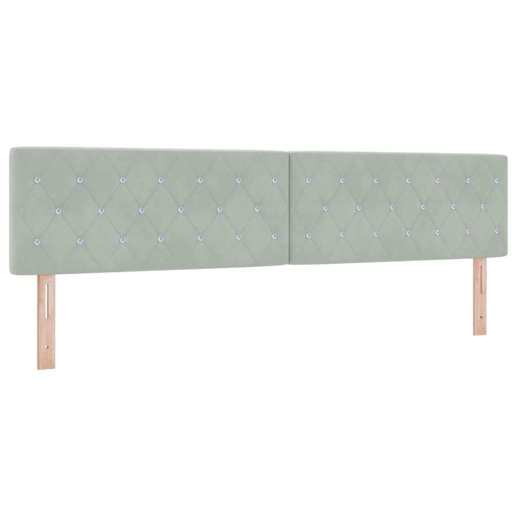 Huvudgavel Ljusgrå 200 Cm Ljusgrå Sammet