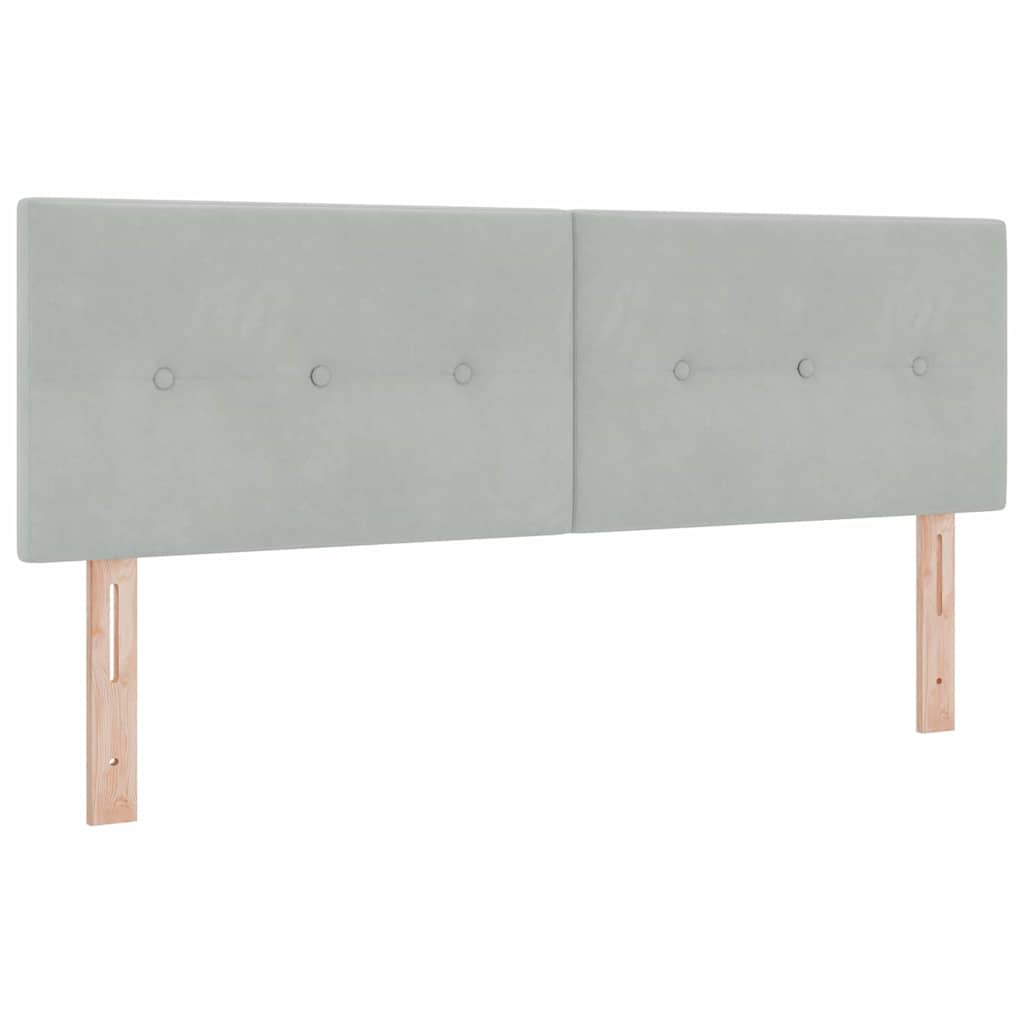 Huvudgavel Ljusgrå 144 Cm Ljusgrå Sammet