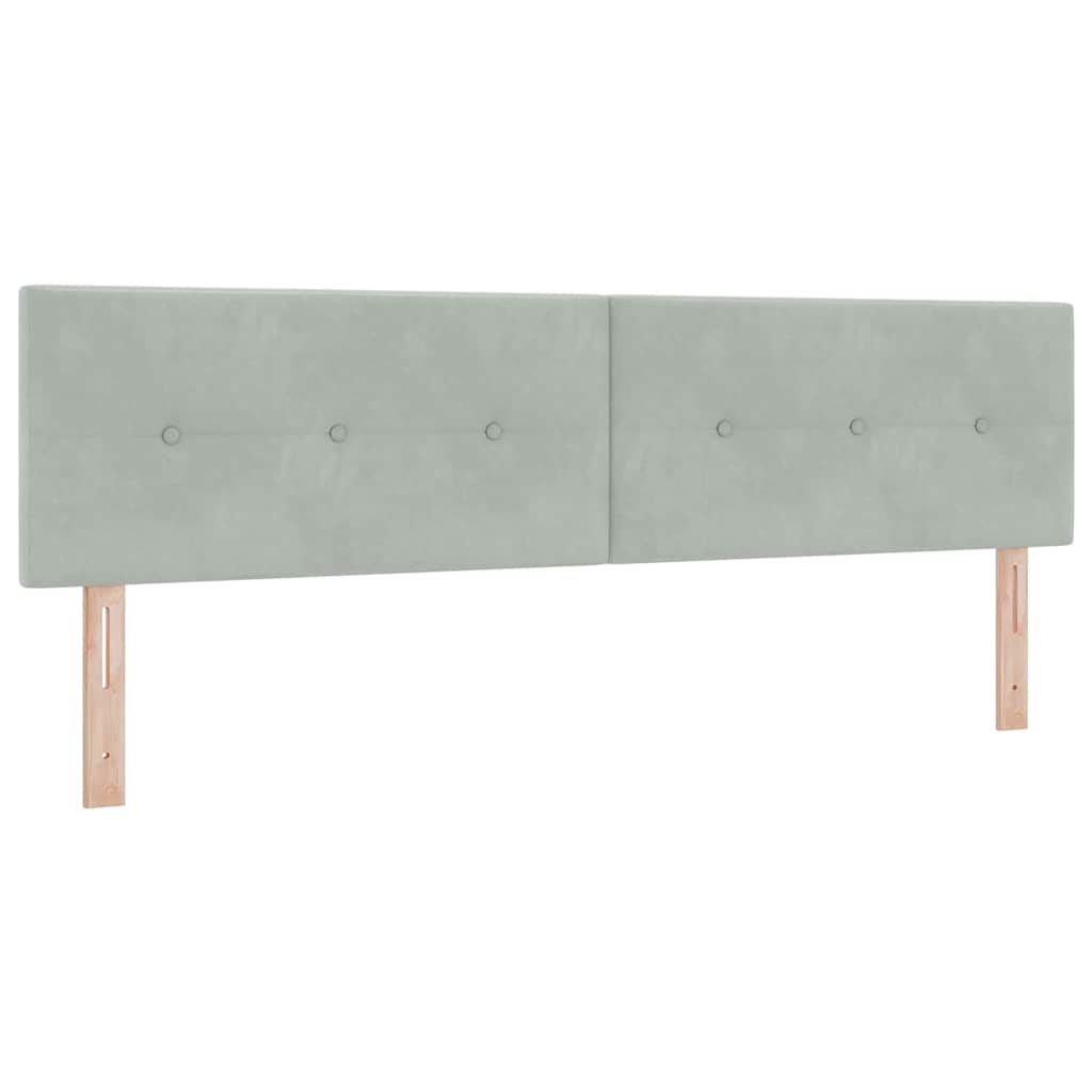 Huvudgavel Ljusgrå 180 Cm Ljusgrå Sammet