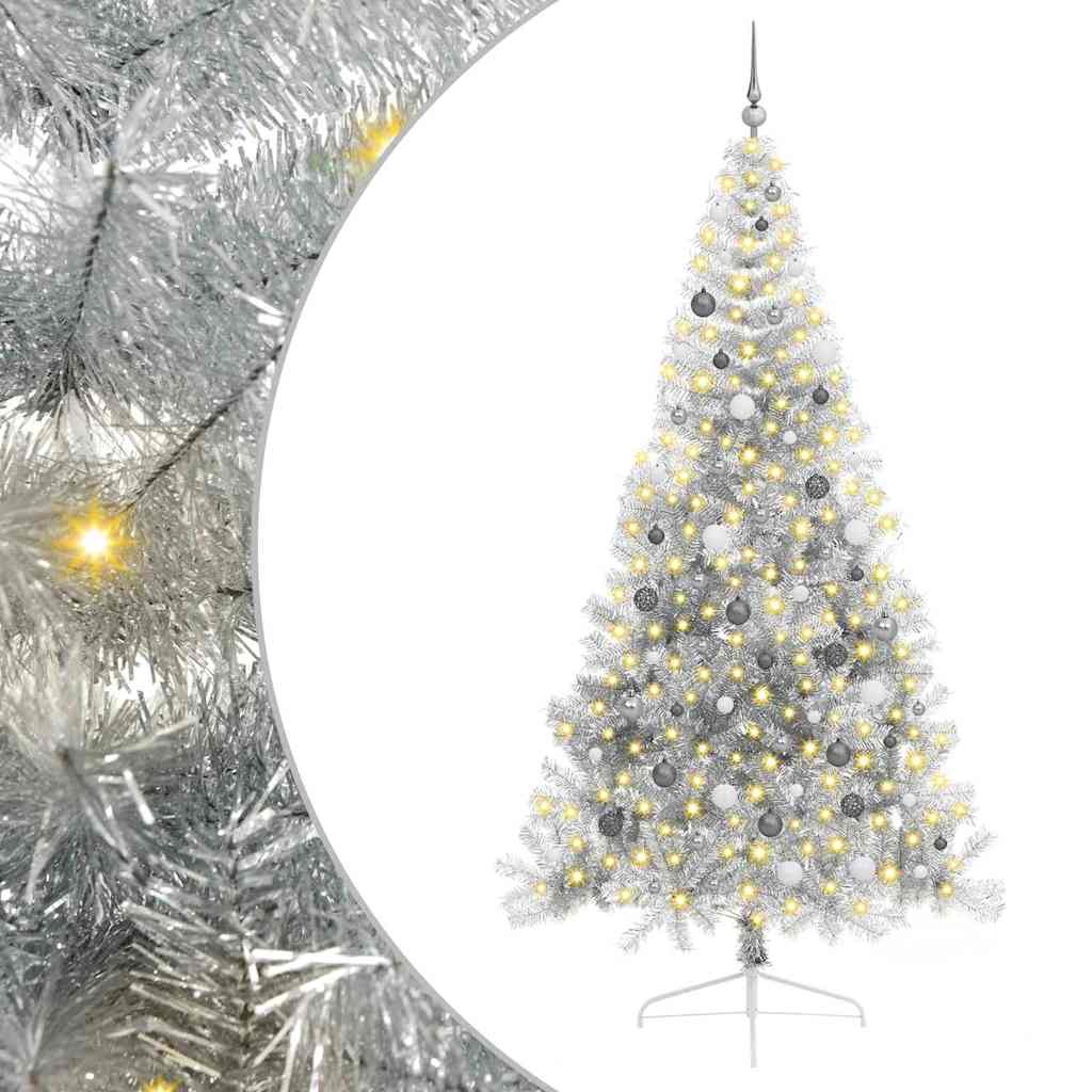 Konstgjord Förbelyst Julgran 240 Cm PVC