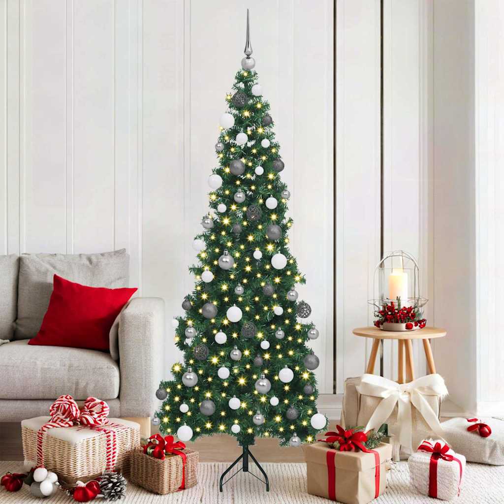 Hörn Kunstgjord Julgran med Stativ Grön 180 Cm PVC och Metall
