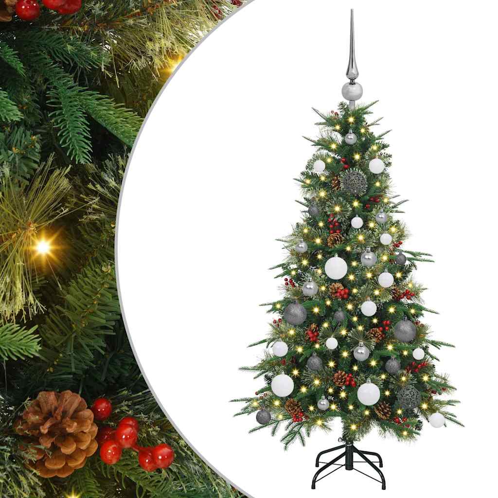 Plast Hingad Julgran med 150 LED-lampor och 120 Cm