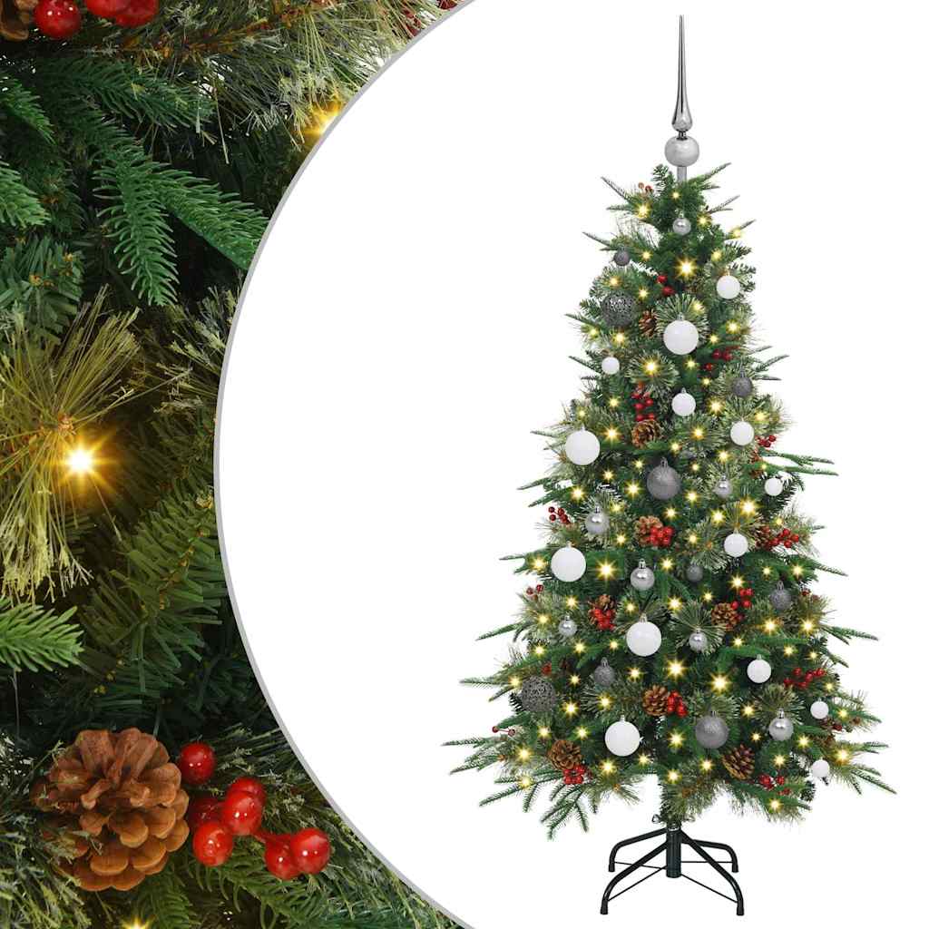 Plast Hingad Julgran med 150 LED-lampor och 120 Cm