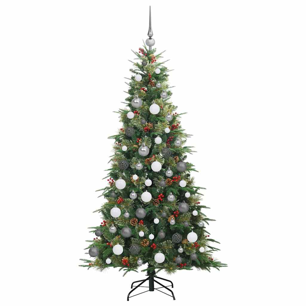 Plast Hingad Julgran med 300 LED-lampor 180 Cm PE och PVC