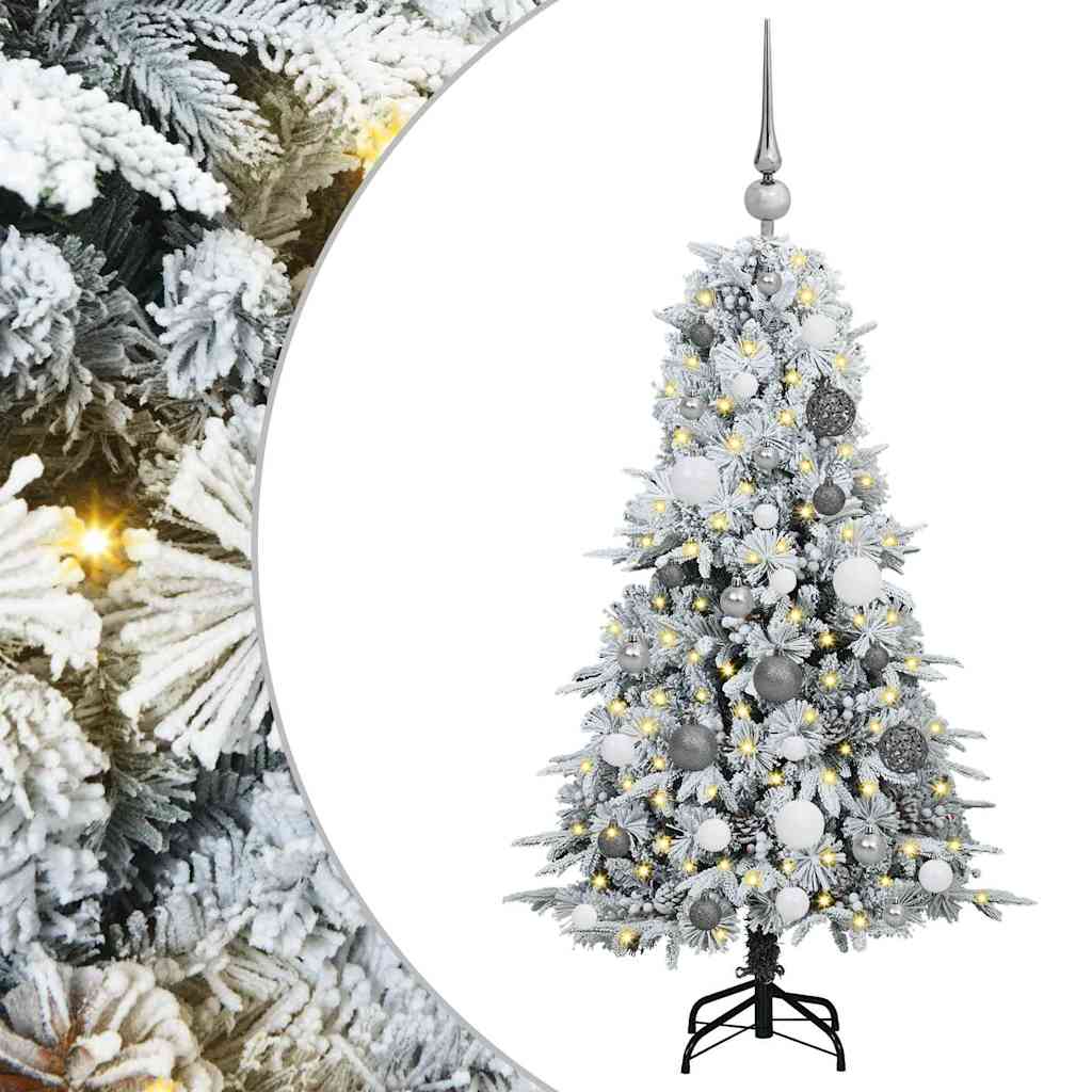 Plast Hingad Julgran med 150 LED-lampor och 120 Cm