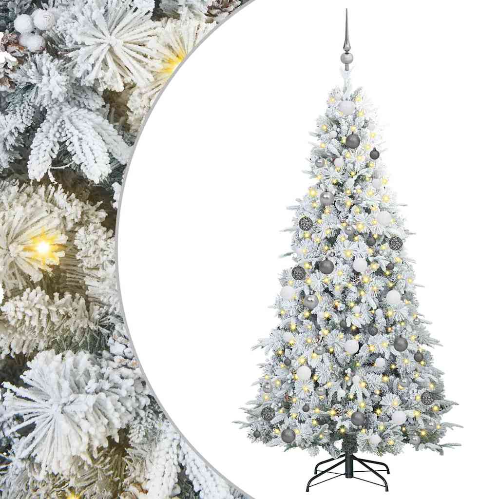 Plast Hingad Julgran med 300 LED-lampor 180 Cm PE och PVC