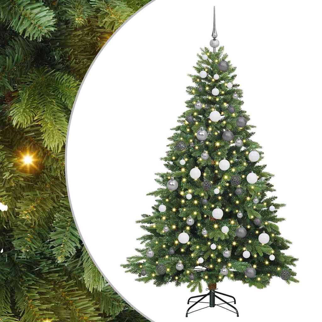 Konstgjord Julgran med 300 LED-lampor 180 Cm PE och PVC