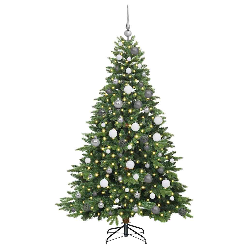 Konstgjord Julgran med 300 LED-lampor 180 Cm PE och PVC