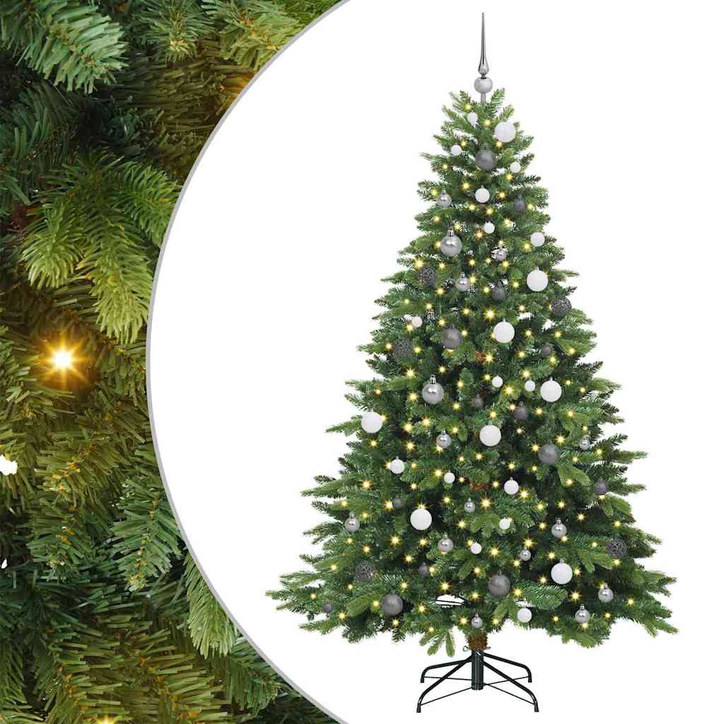 Konstgjord Julgran med 300 LED-lampor 180 Cm PE och PVC