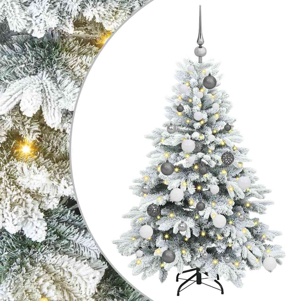 Konstgjord Julgran med 150 LED-lampor 120 Cm PE och PVC