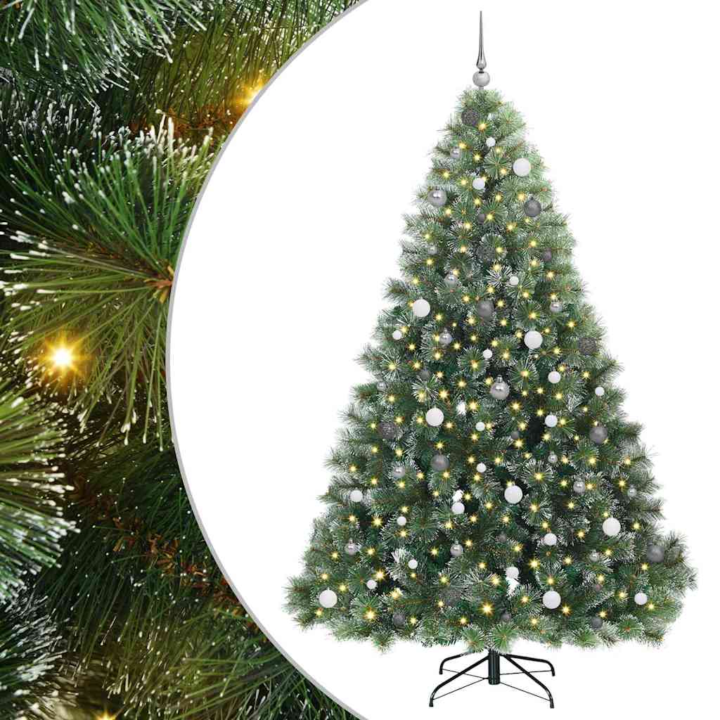 Konstgjord Julgran med 300 LED-lampor 180 Cm PE och PVC