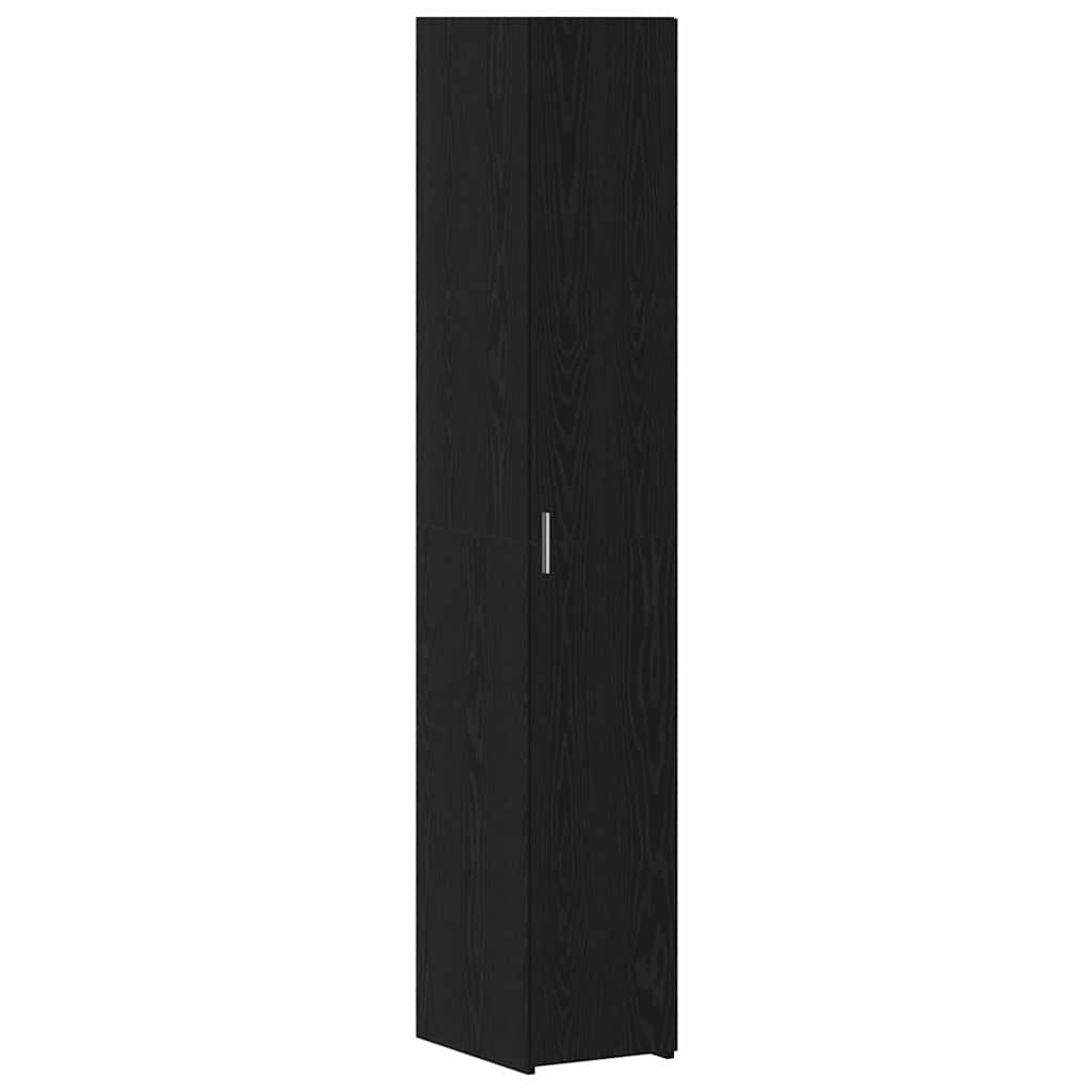 Skåp 2 pcs Svart Ek 30 x 42,5 x 185 cm