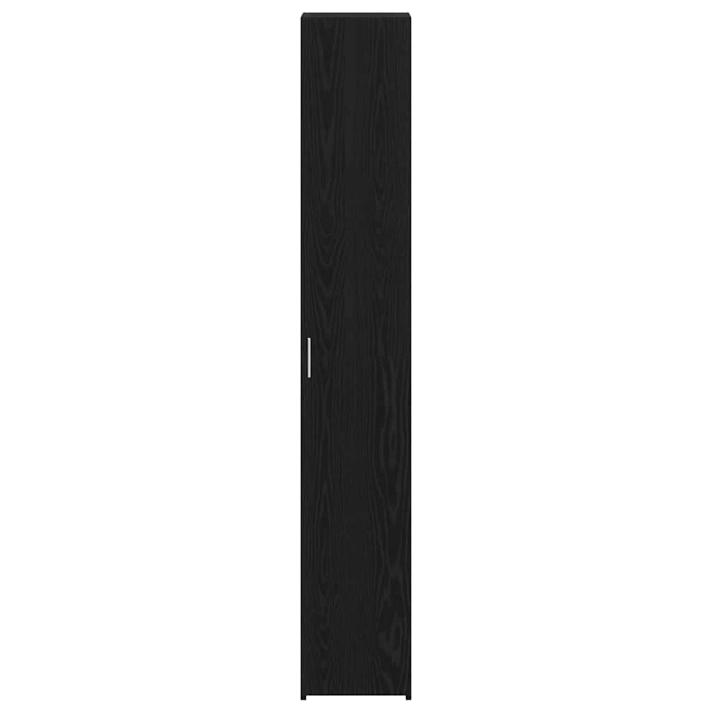 Skåp 2 pcs Svart Ek 30 x 42,5 x 185 cm