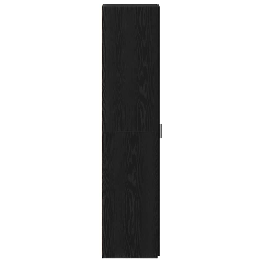 Skåp 2 pcs Svart Ek 30 x 42,5 x 185 cm