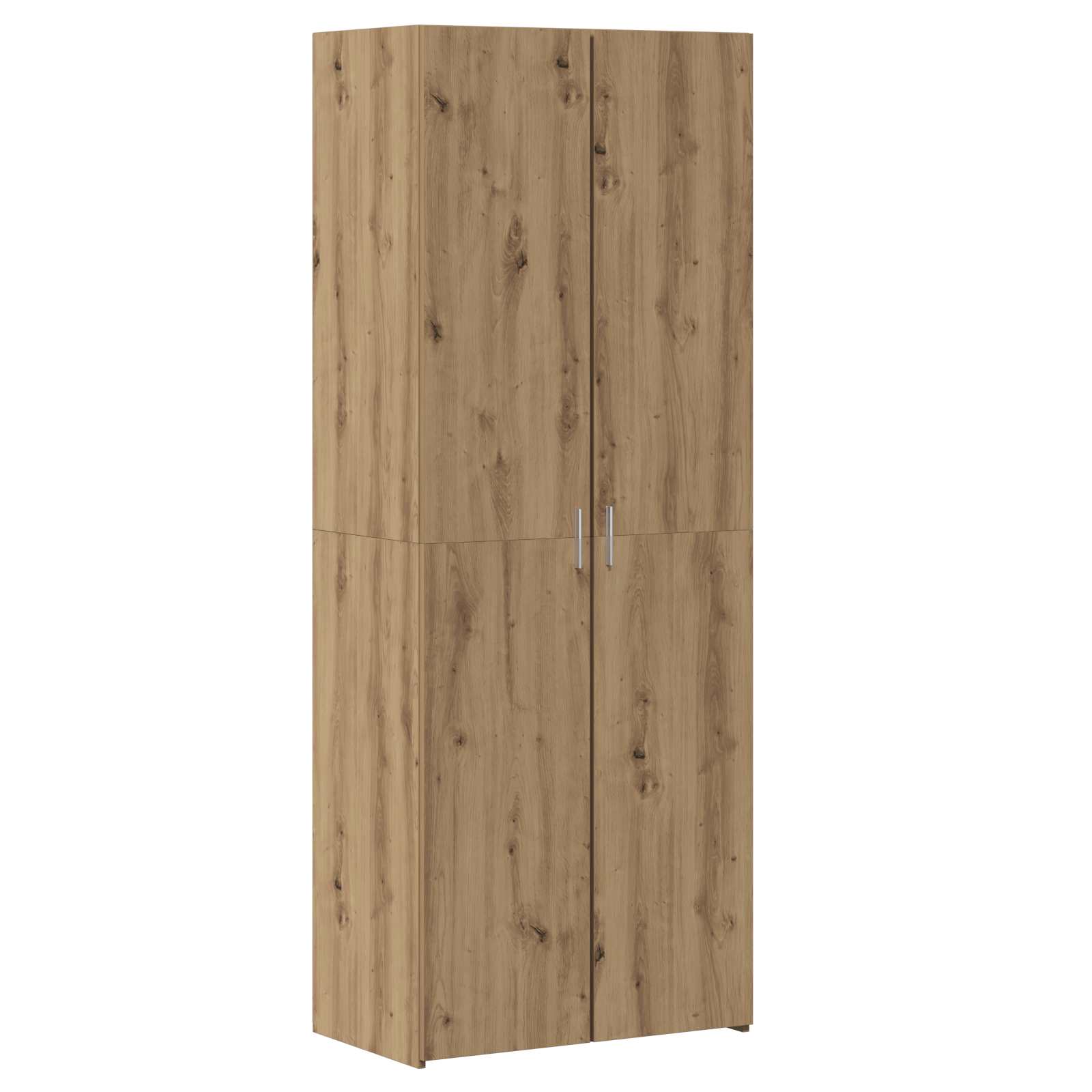 Skåp 2 pcs Svart Ek 30 x 42,5 x 185 cm