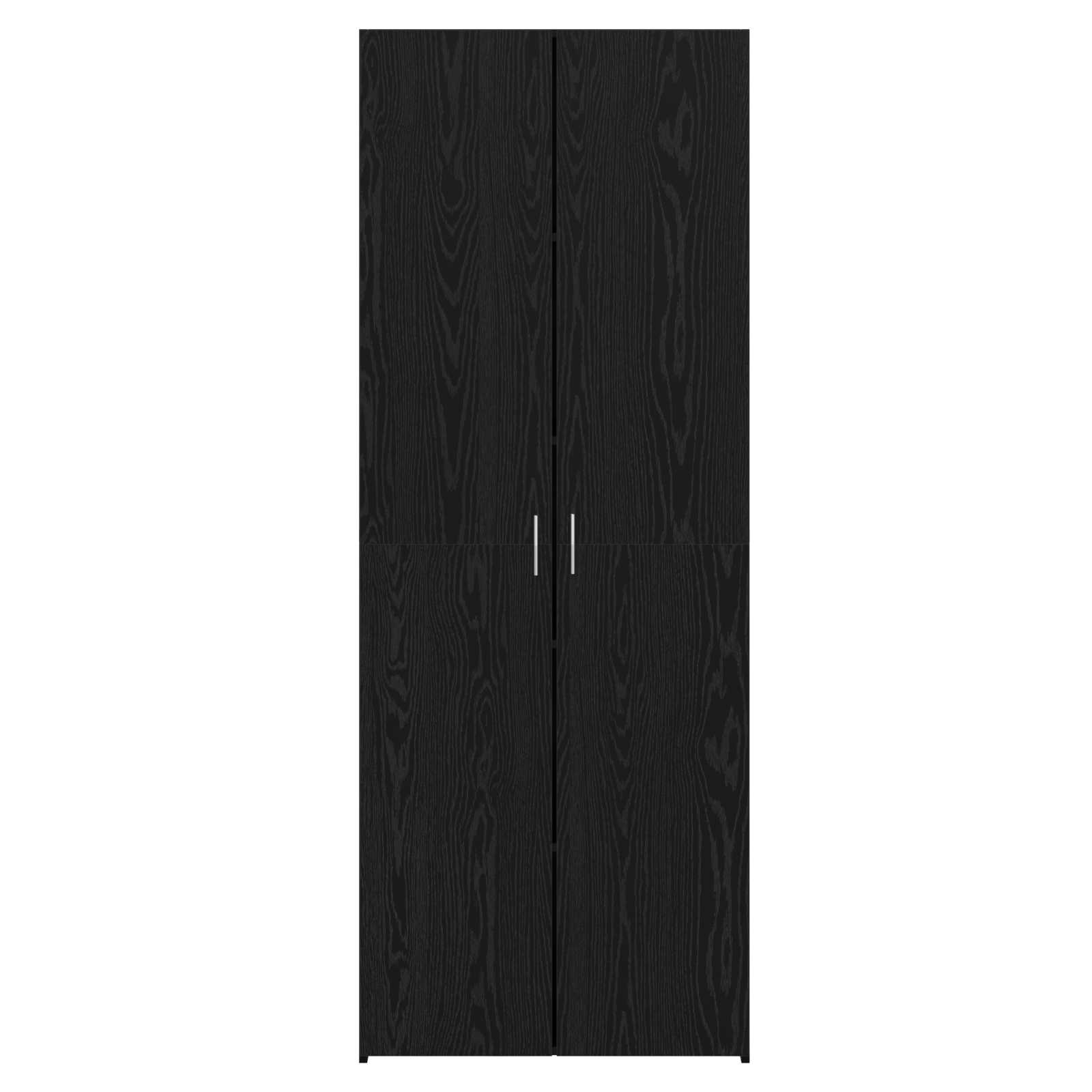 Skåp 2 pcs Svart Ek 30 x 42,5 x 185 cm