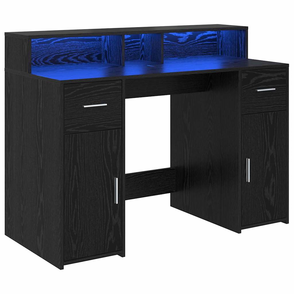 Skrivbord med låda med låda LED