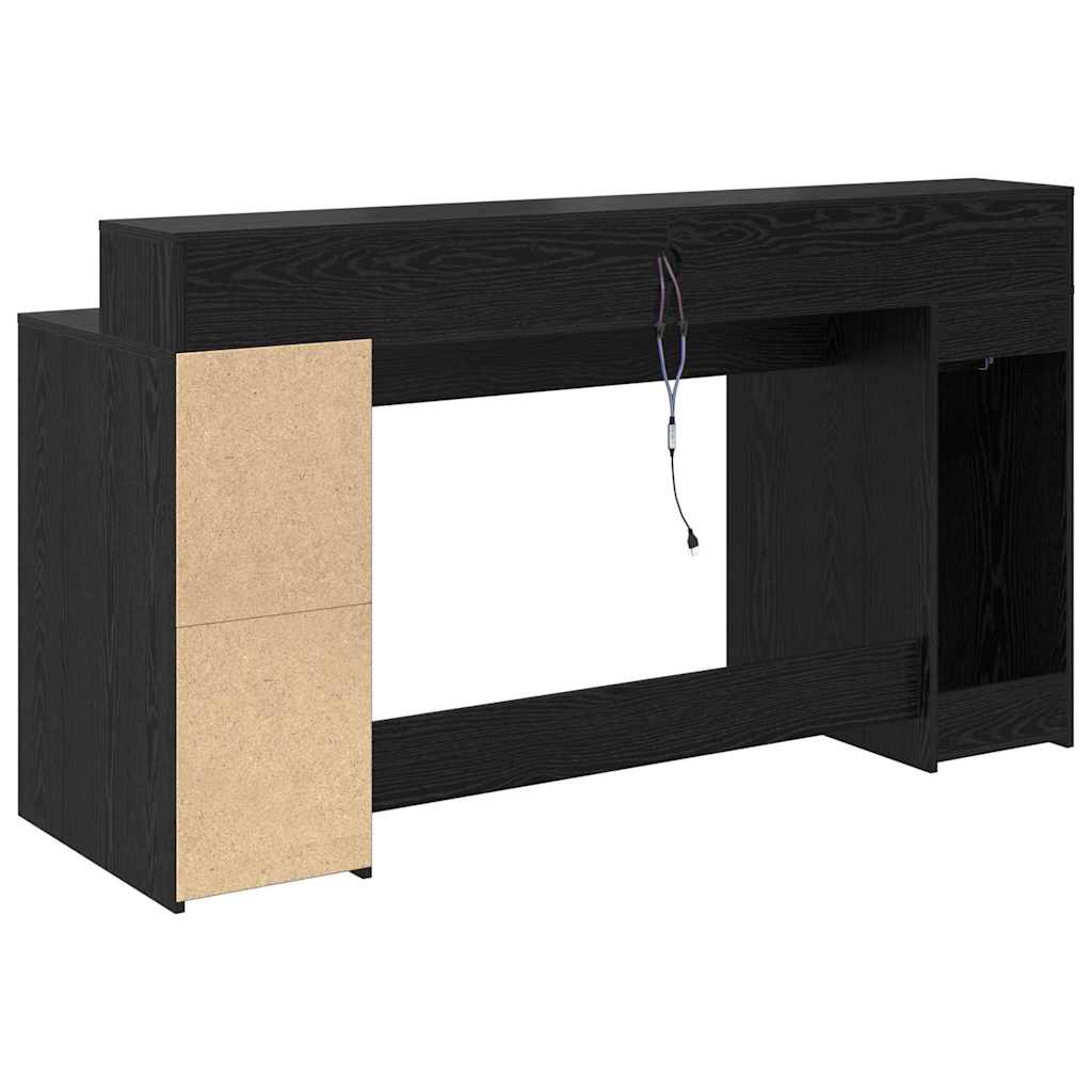 Skrivbord med låda med låda LED