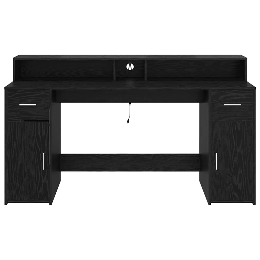 Skrivbord med låda med låda LED