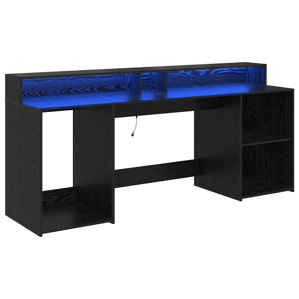 Skrivbord med låda med låda LED