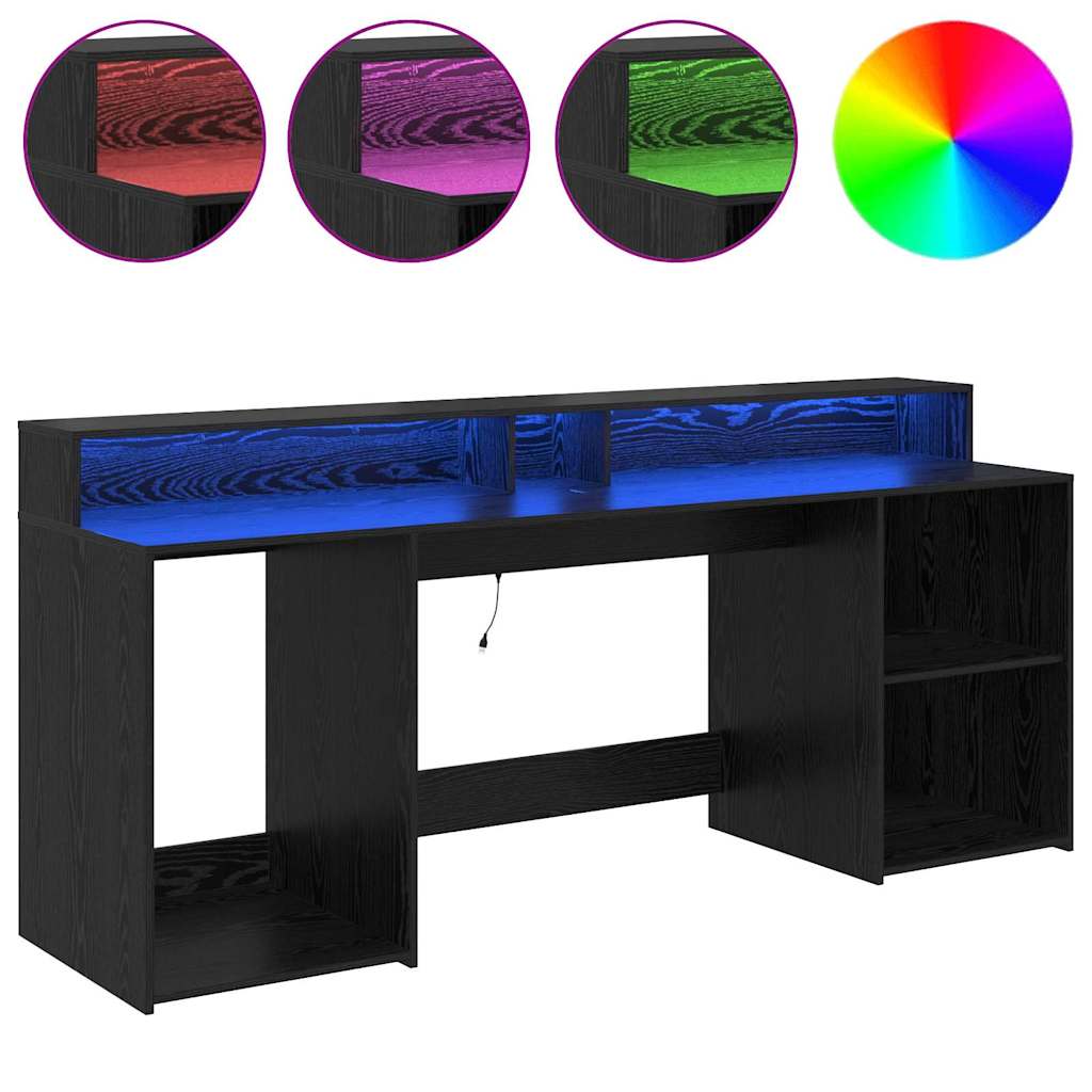 Skrivbord med låda med låda LED