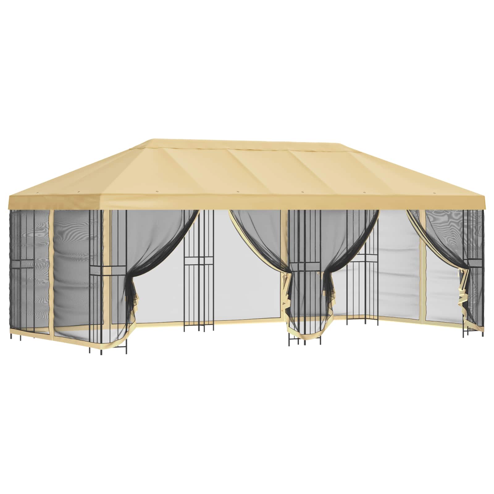 Paviljong med väggar 6 x 3 m