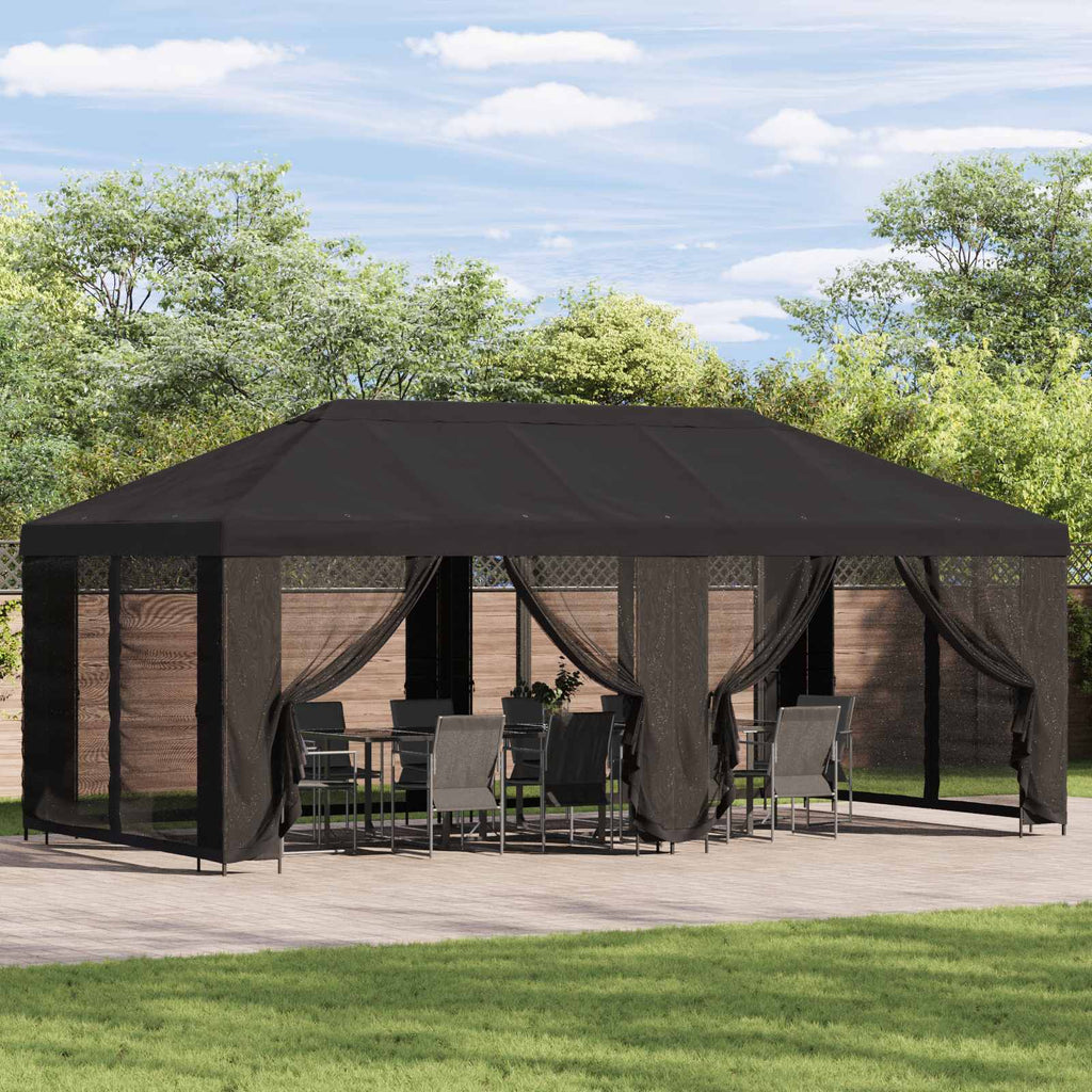 Paviljong med väggar 6 x 3 m