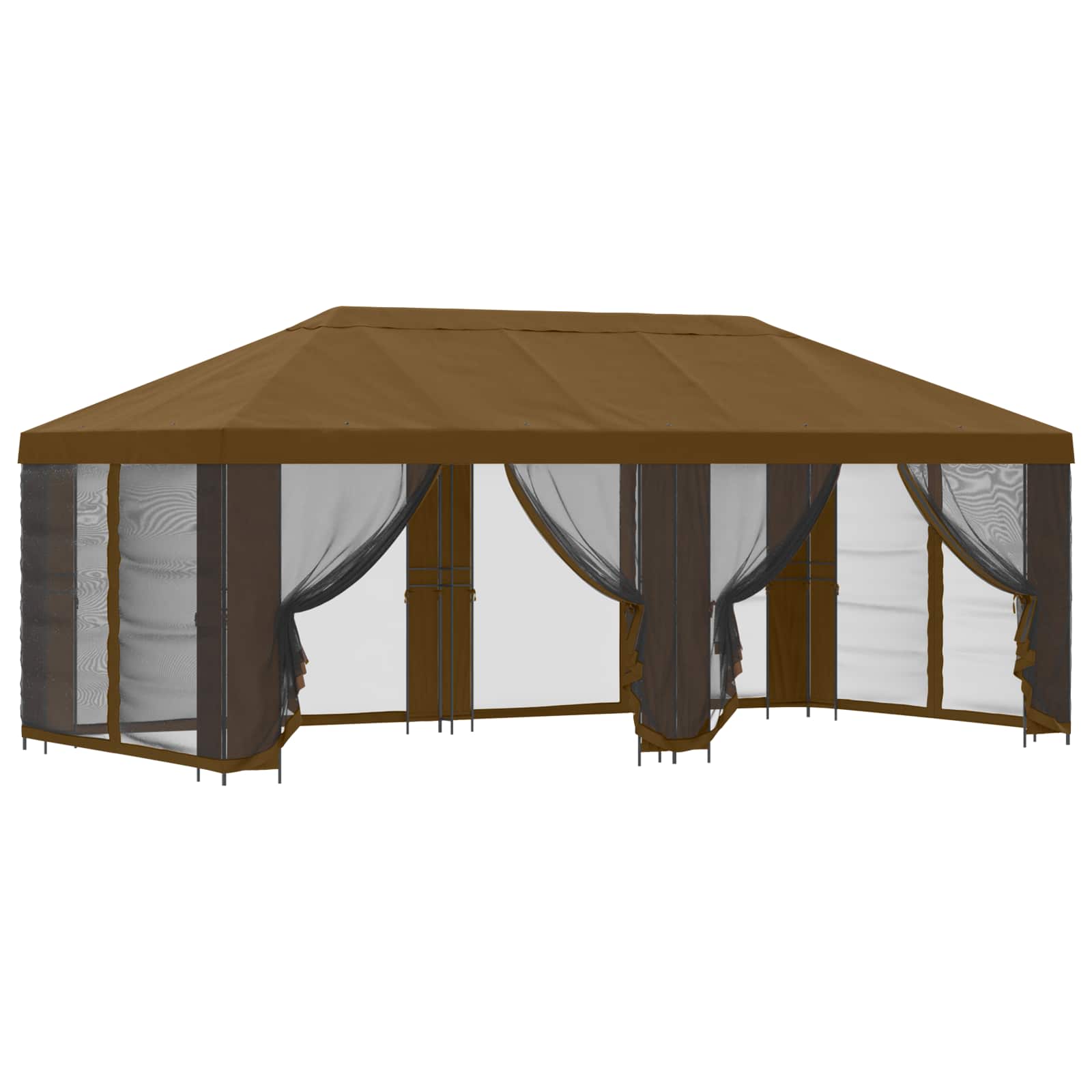 Paviljong med väggar 6 x 3 m