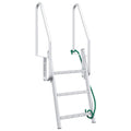 3-Stegs Bryggstege Silver Aluminium