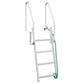 4-Stegs Bryggstege Silver Aluminium