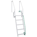 5-Stegs Bryggstege Silver Aluminium
