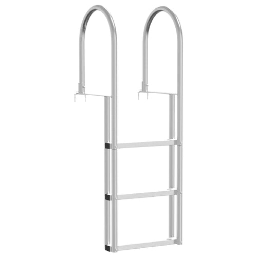 3-Stegs Bryggstege Silver Aluminium