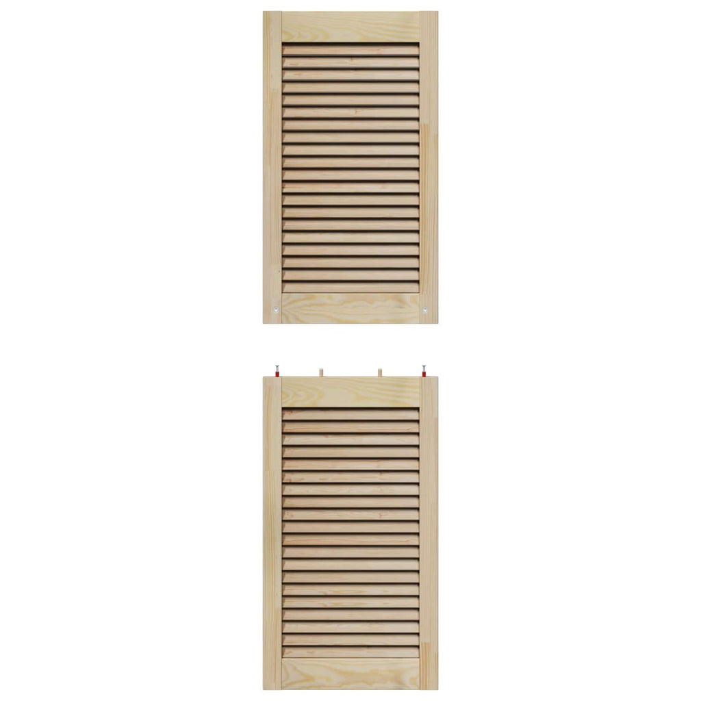 Skåpdörr 4 Pcs Naturfärg Massiv Furu