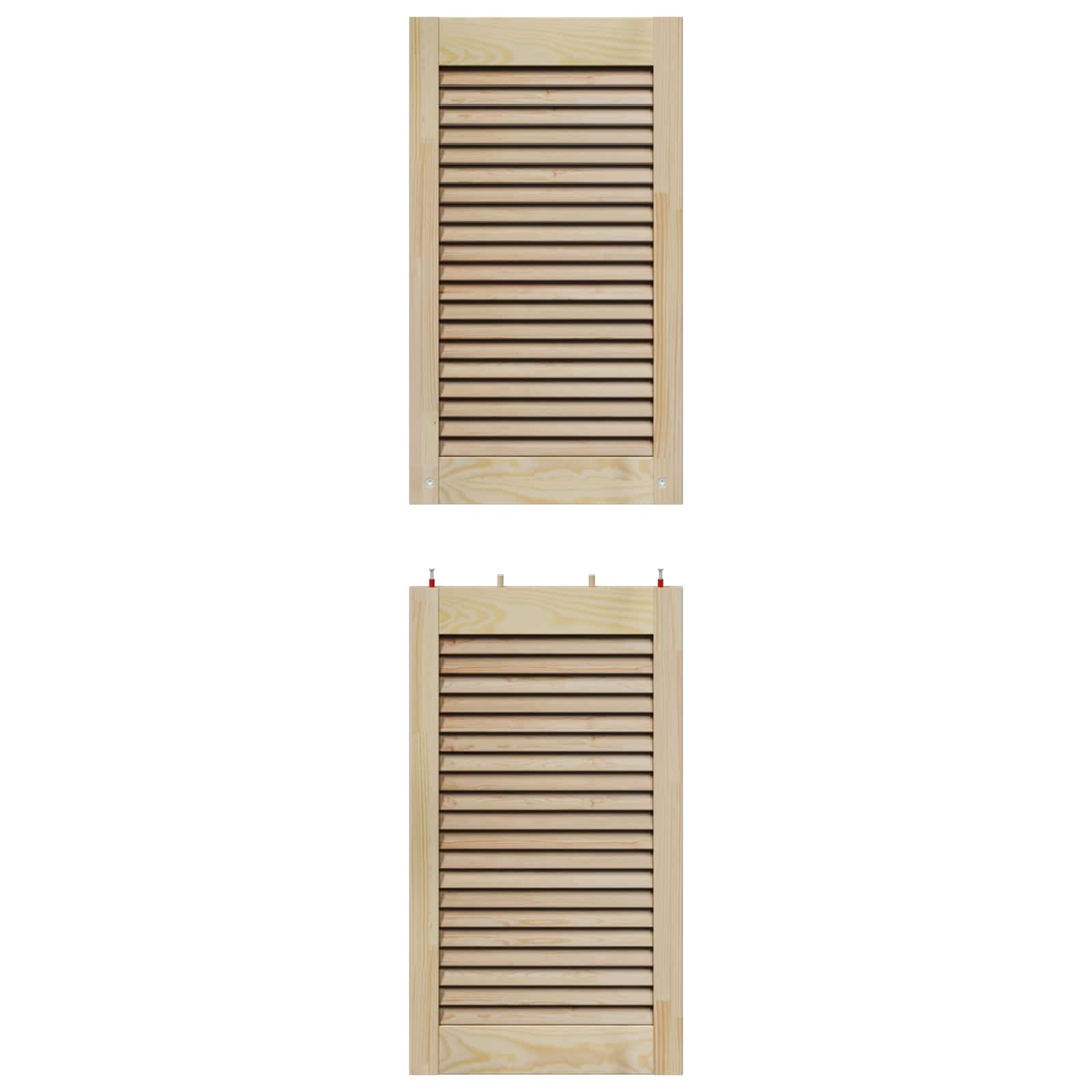 Skåpdörr 4 Pcs Naturfärg Massiv Furu