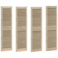 Skåpdörr 4 Pcs Naturfärg Massiv Furu