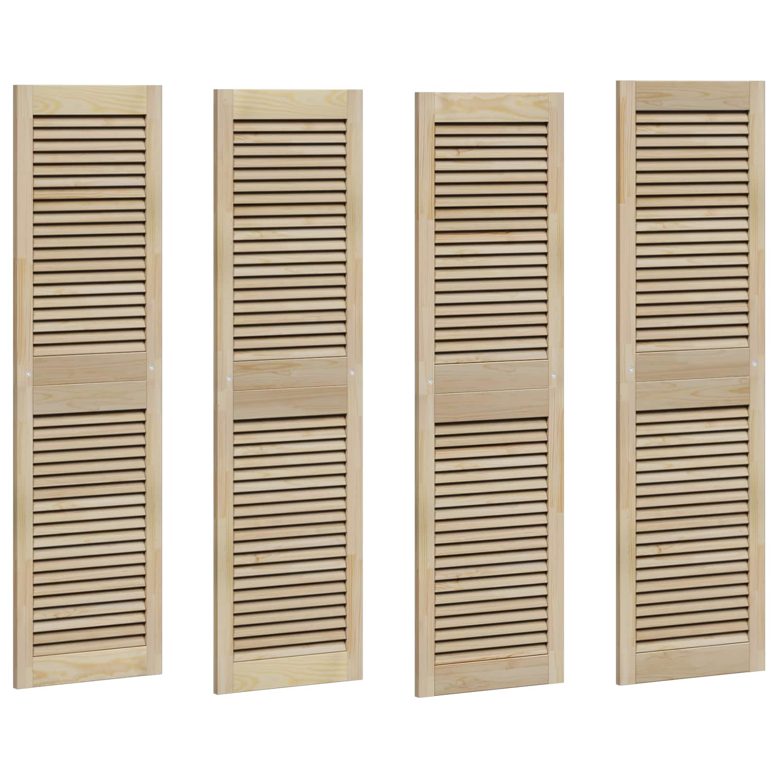 Skåpdörr 4 Pcs Naturfärg Massiv Furu