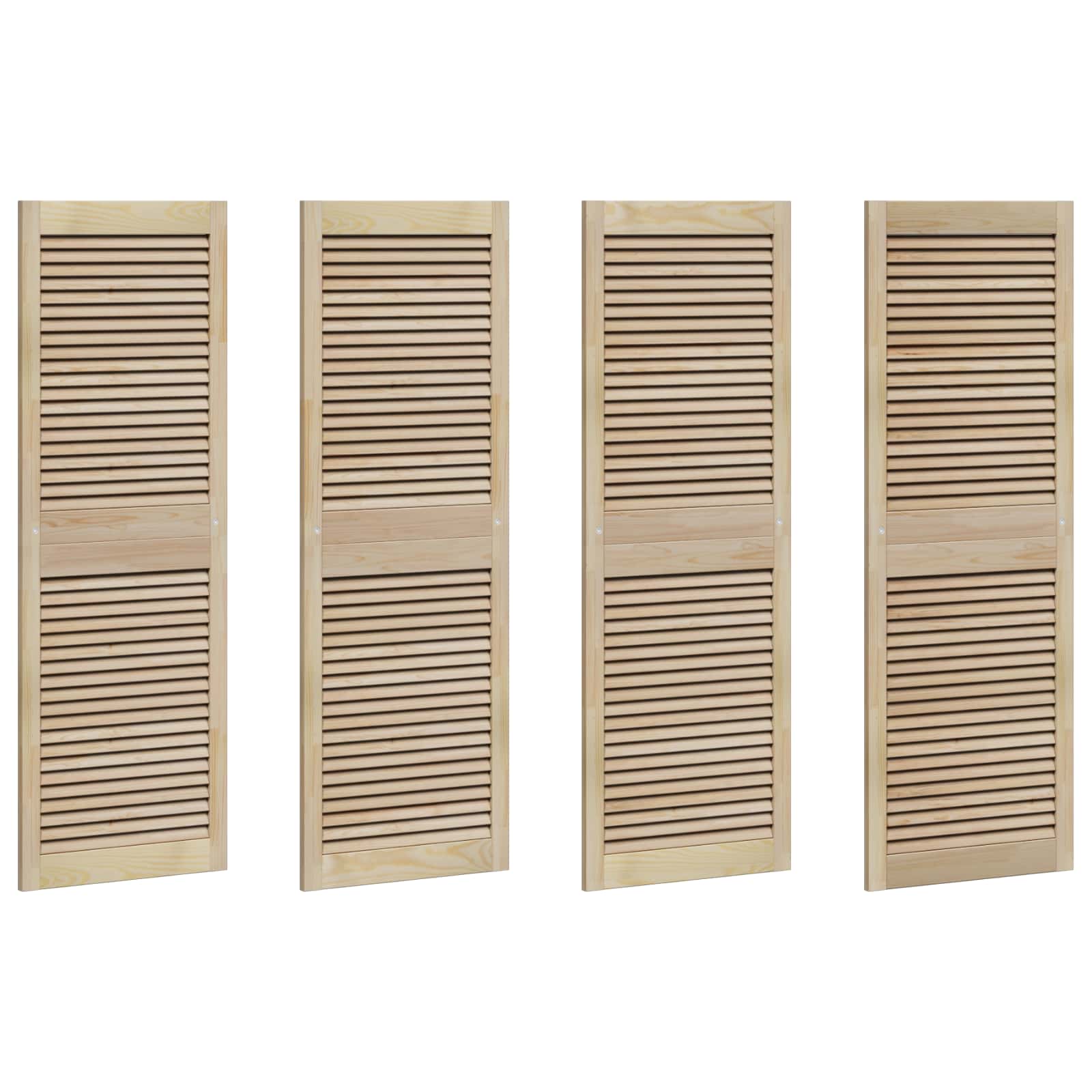 Skåpdörr 4 Pcs Naturfärg Massiv Furu