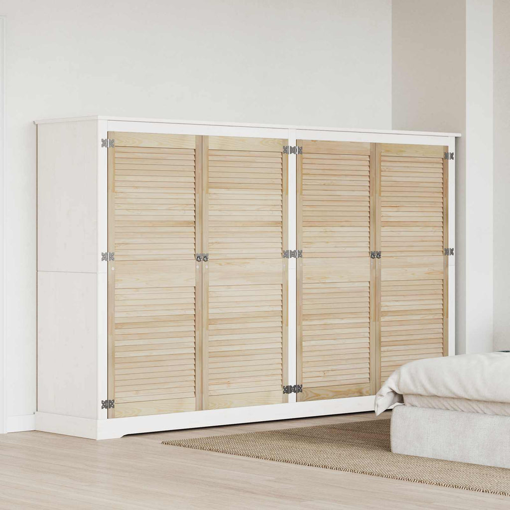 Skåpdörr 4 Pcs Naturfärg Massiv Furu