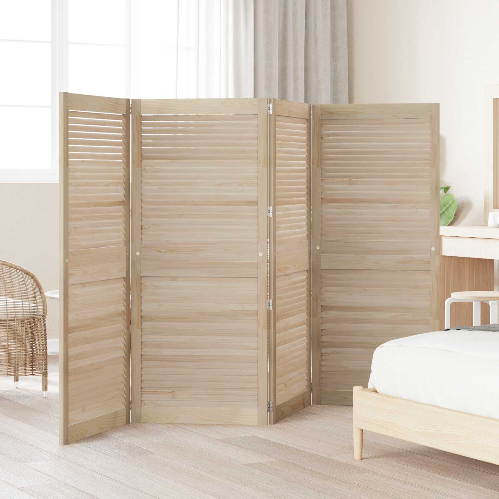 Skåpdörr 4 Pcs Naturfärg Massiv Furu
