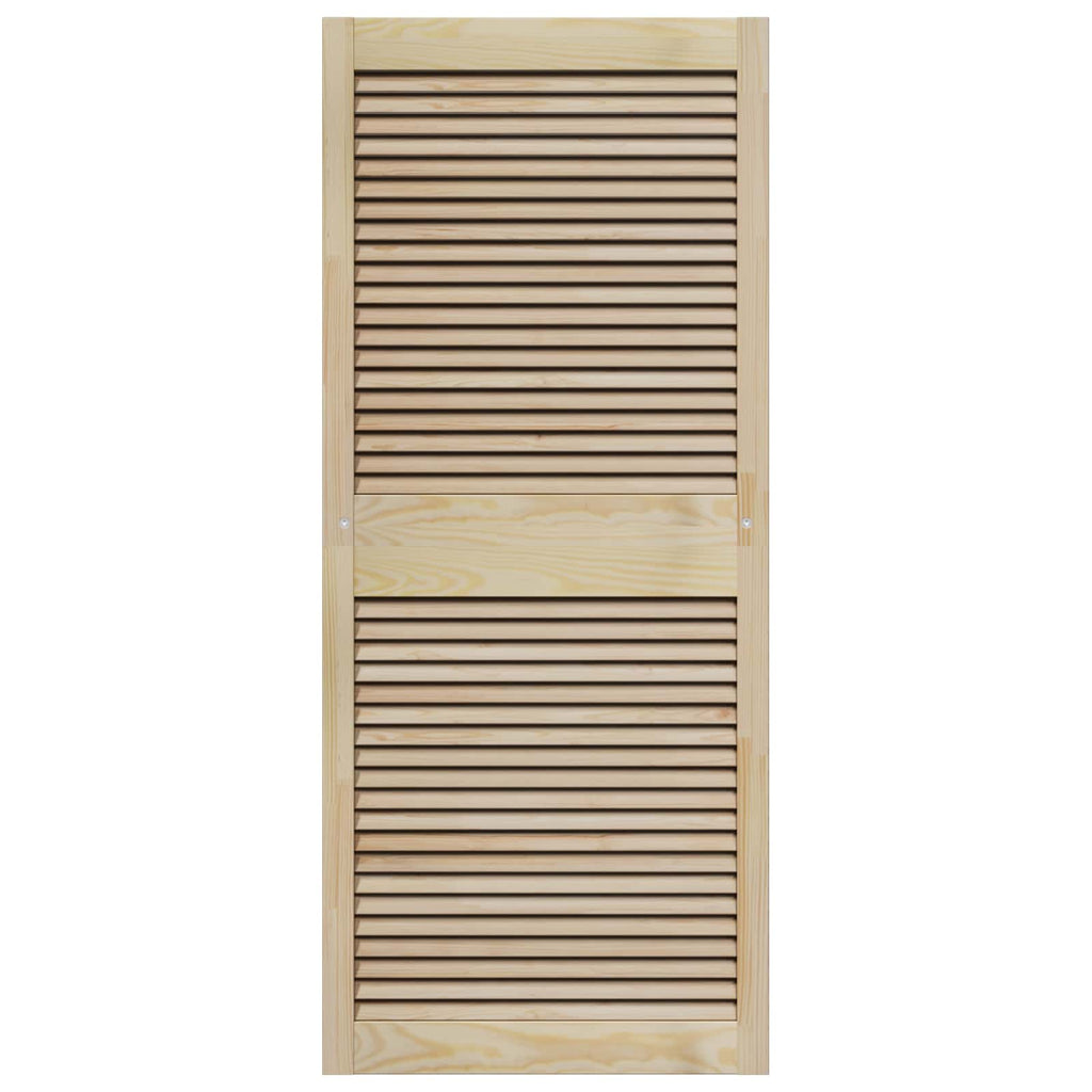 Skåpdörr 4 Pcs Naturfärg Massiv Furu