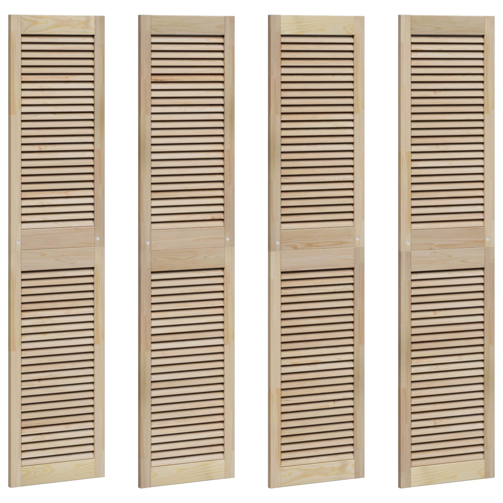 Skåpdörr 4 Pcs Naturfärg Massiv Furu
