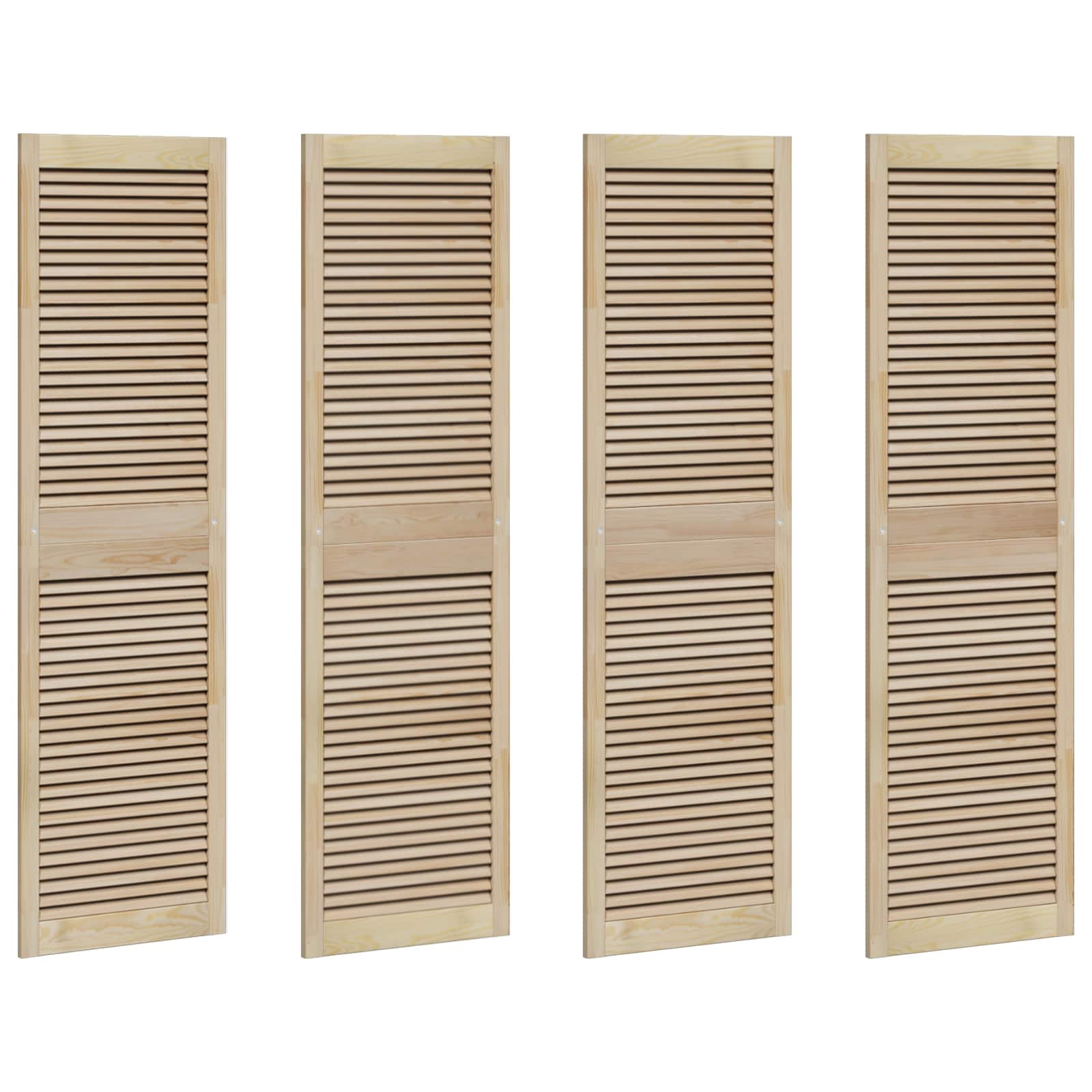 Skåpdörr 4 Pcs Naturfärg Massiv Furu