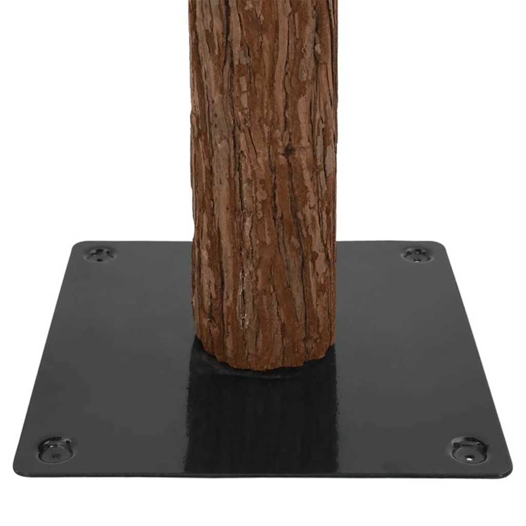 Smal Julgran med 300 LED-lampor Grön 180 Cm PVC och Solid Furu