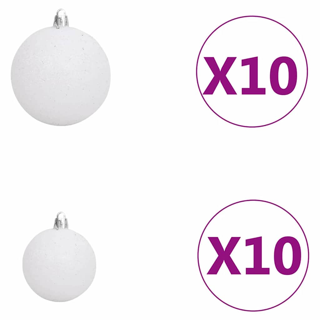 Smal Julgran med 300 LED-lampor Grön 180 Cm PVC och Solid Furu