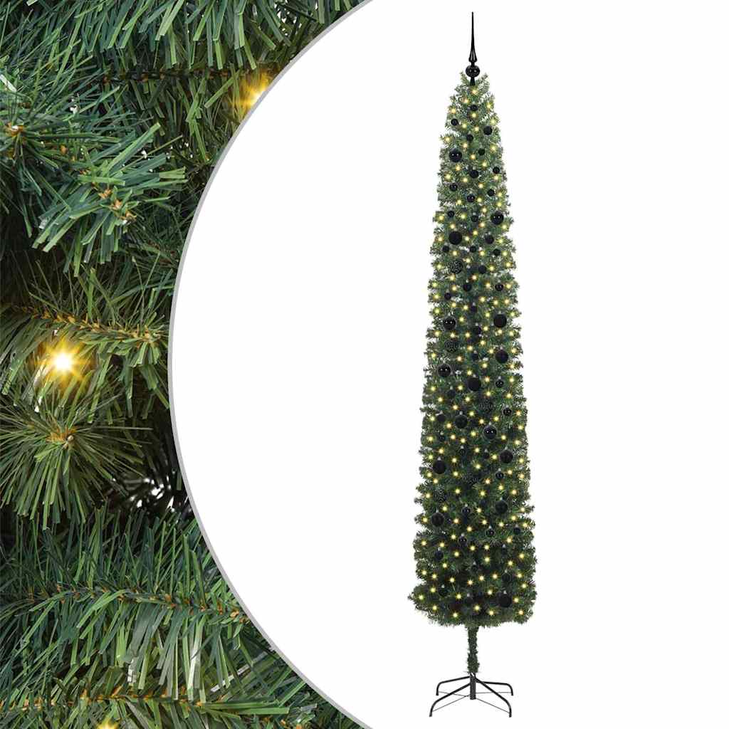 Konstgjord Julgran Grön 270 Cm PVC och Stål och Plast